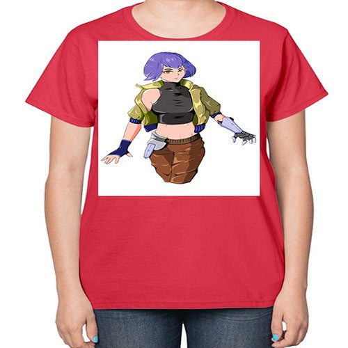 girl with gauntlet169# - anime-  Ladies T-Shirt
