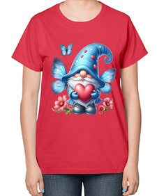 gnome with butterfly 01# - gnome-  Ladies T-Shirt