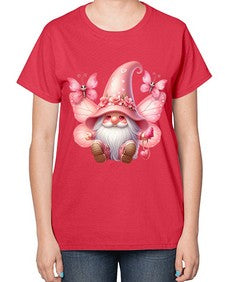 gnome with butterfly 02# - gnome-  Ladies T-Shirt