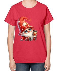 gnome with butterfly 04# - gnome-  Ladies T-Shirt