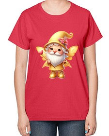gnome with butterfly 05# - gnome-  Ladies T-Shirt