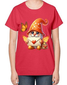 gnome with butterfly 06# - gnome-  Ladies T-Shirt