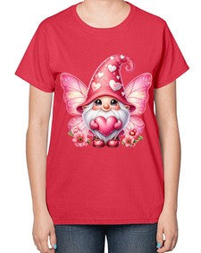 gnome with butterfly 08# - gnome-  Ladies T-Shirt