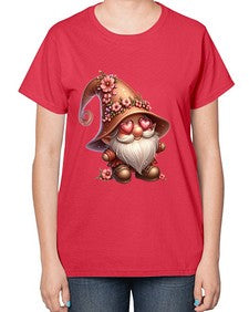 gnome with butterfly 15# - gnome-  Ladies T-Shirt