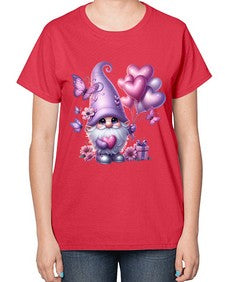 gnome with butterfly 19# - gnome-  Ladies T-Shirt