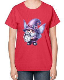 gnome with butterfly 23# - gnome-  Ladies T-Shirt