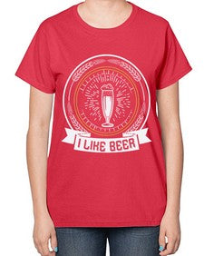 i like beer 1121# - beer-  Ladies T-Shirt