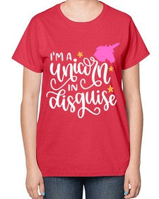 im a unicorn in disguise 229# - unicorn-  Ladies T-Shirt