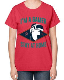 im gamer stay at home 119# - video games-  Ladies T-Shirt