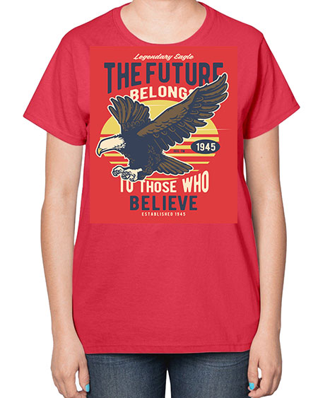 legendary eagle 55# - birds-  Ladies T-Shirt