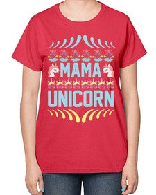 mama unicorn 293# - unicorn-  Ladies T-Shirt