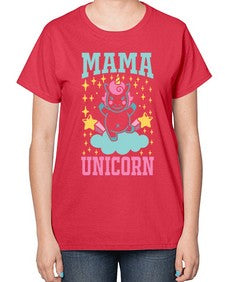 mama unicorn 294# - unicorn-  Ladies T-Shirt