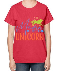 mama unicorn 297# - unicorn-  Ladies T-Shirt