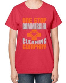 one stop commercial cleaning company Style 332# - cleaner-  Ladies T-Shirt