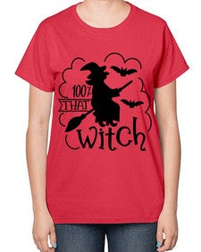 percent that witch 55# - witch-  Ladies T-Shirt