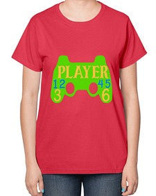 player 38# - video games-  Ladies T-Shirt