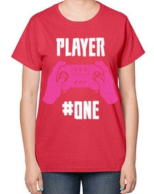 player one 147# - video games-  Ladies T-Shirt
