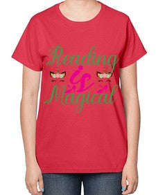reading is magical 369# - unicorn-  Ladies T-Shirt