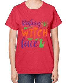 resting witch face 26# - witch-  Ladies T-Shirt