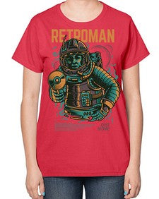 retroman 1017# - art pop art-  Ladies T-Shirt