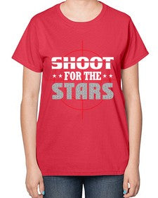 shoot for the stars 1390# - nurse-  Ladies T-Shirt