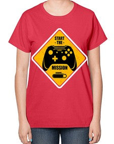 start the mission 152# - video games-  Ladies T-Shirt
