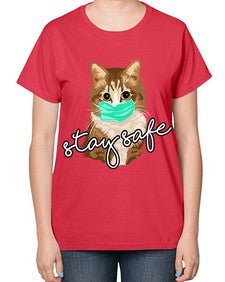 stay safe 1114# - art pop art-  Ladies T-Shirt