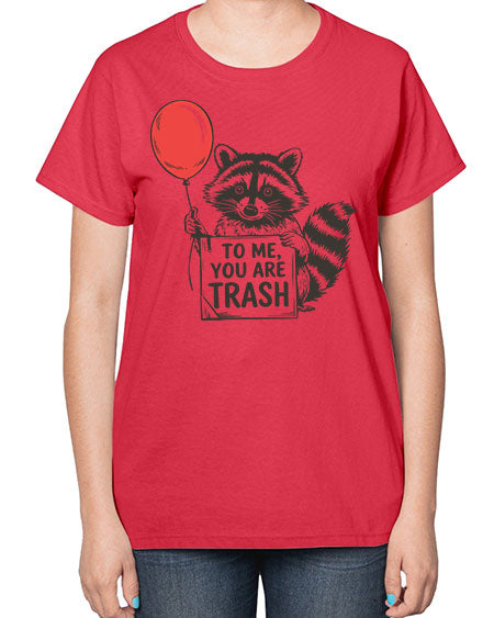 stay trashy with texture 65# - raccoon-  Ladies T-Shirt