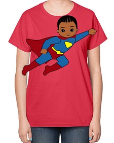 super kid 1# - black boys or men-  Ladies T-Shirt