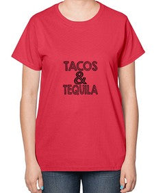 tacos tequila 1600# - tacos-  Ladies T-Shirt