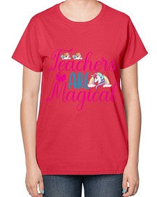 teachers are magical 429# - unicorn-  Ladies T-Shirt