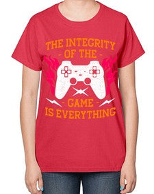 the integrity of the game 155# - video games-  Ladies T-Shirt