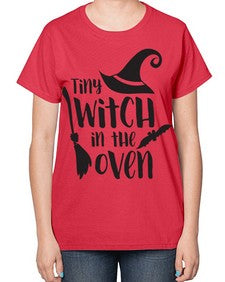 tiny witch in the oven 18# - witch-  Ladies T-Shirt