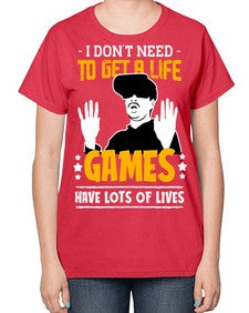 to get a life game 159# - video games-  Ladies T-Shirt