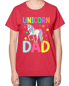 unicorn dad 454# - unicorn-  Ladies T-Shirt