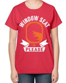 window seat please  51# - airplane-  Ladies T-Shirt
