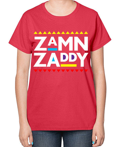 zamn zaddy 1# - black words and phrases-  Ladies T-Shirt