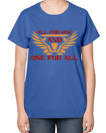 All for one and one for all 2360# - badminton-  Ladies T-Shirt