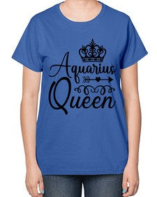 Aquarius queen 74# - aquarius-  Ladies T-Shirt