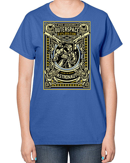Astronaut Outerspace Exploration 36# - space-  Ladies T-Shirt