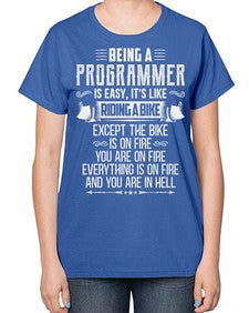 Being a Programmer 4# - computer-  Ladies T-Shirt