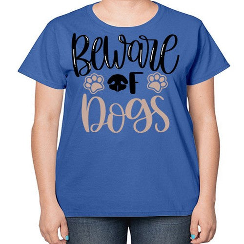 Beware Of Dogs Style 33# - dogs-  Ladies T-Shirt