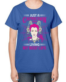Capricorn chick 193# - capricorn-  Ladies T-Shirt