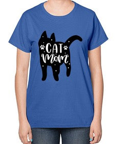Cat Mom Style 86# - cats-  Ladies T-Shirt