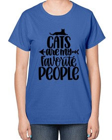 Cats Are My Favorite People Style 90# - cats-  Ladies T-Shirt