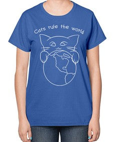 Cats Rule the World - cats-  Ladies T-Shirt