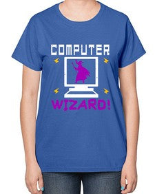 Computer wizard 52# - computer-  Ladies T-Shirt
