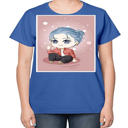 Cute little boy silver hair 78# - anime-  Ladies T-Shirt