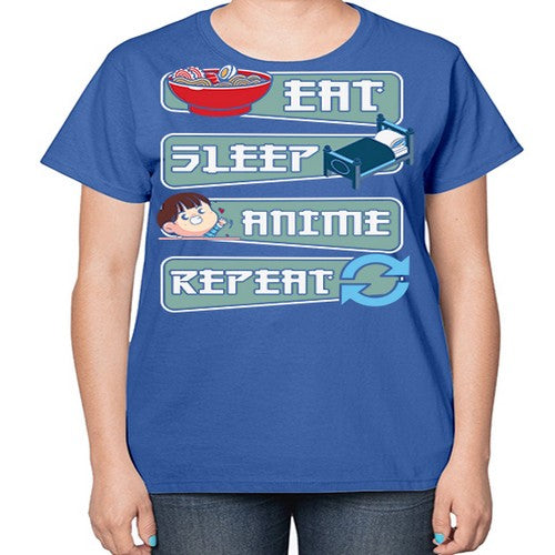 Eat Sleep Anime Repeat Anime Manga 227# - anime-  Ladies T-Shirt