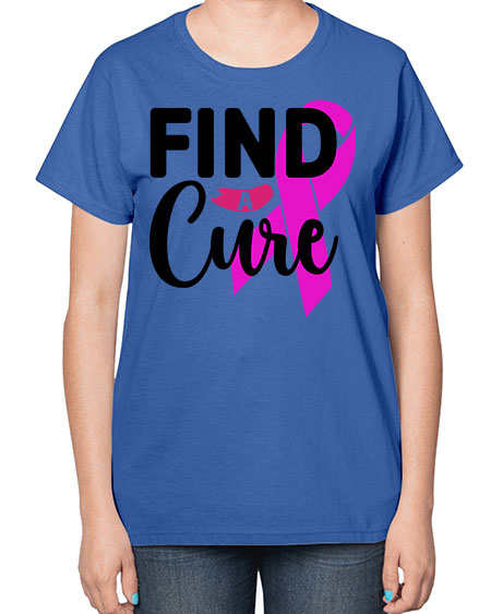 Find a Cure 26# - breast cancer-  Ladies T-Shirt
